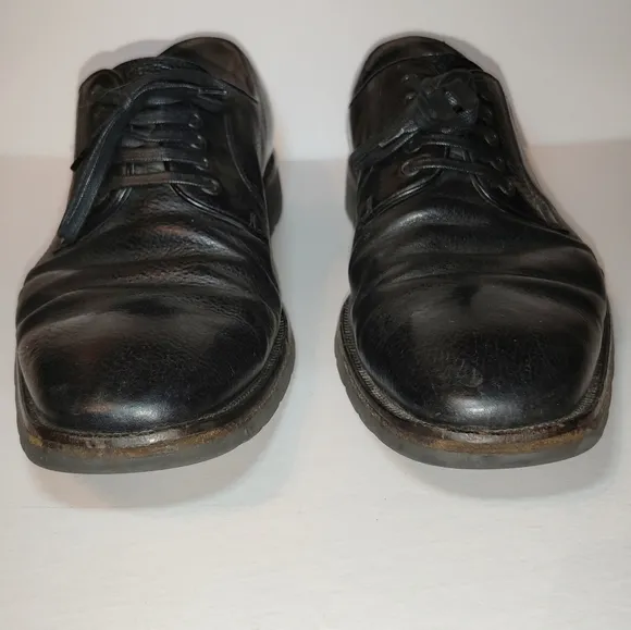 Mens Salvatore Ferragamo Black Leather Lace Up Casual Oxford Shoes  11D