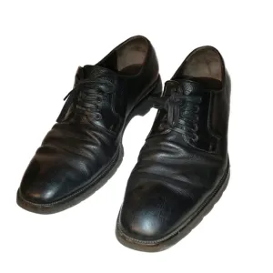 Mens Salvatore Ferragamo Black Leather Lace Up Casual Oxford Shoes  11D