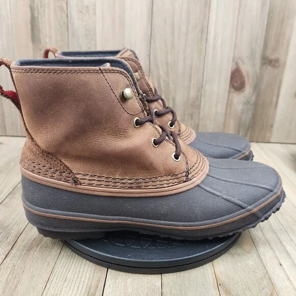 Mens Ugg Zetik size 8 Brown Leather Waterproof Duck Boots