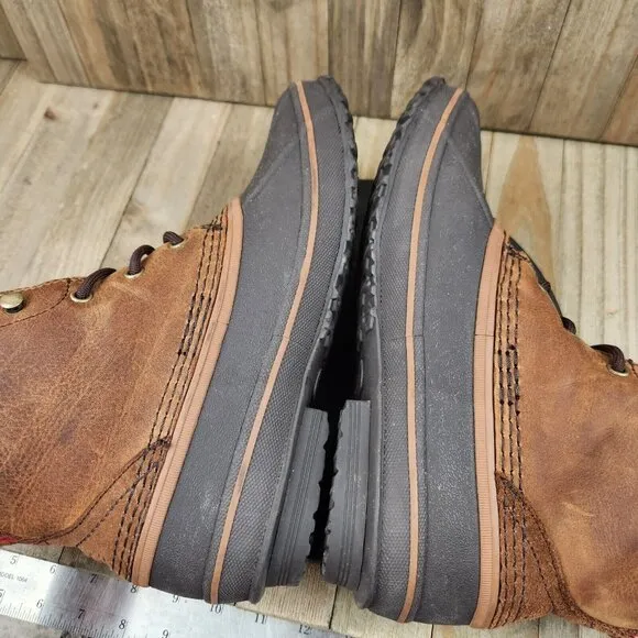 Mens Ugg Zetik size 8 Brown Leather Waterproof Duck Boots