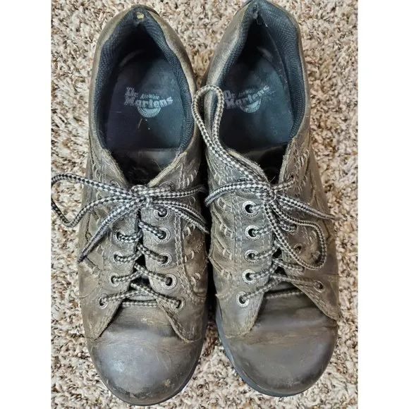 Men's Vtg Y2K Dr. Marten's Keith Leather Oxford Low Top Sz 11 M 12 L