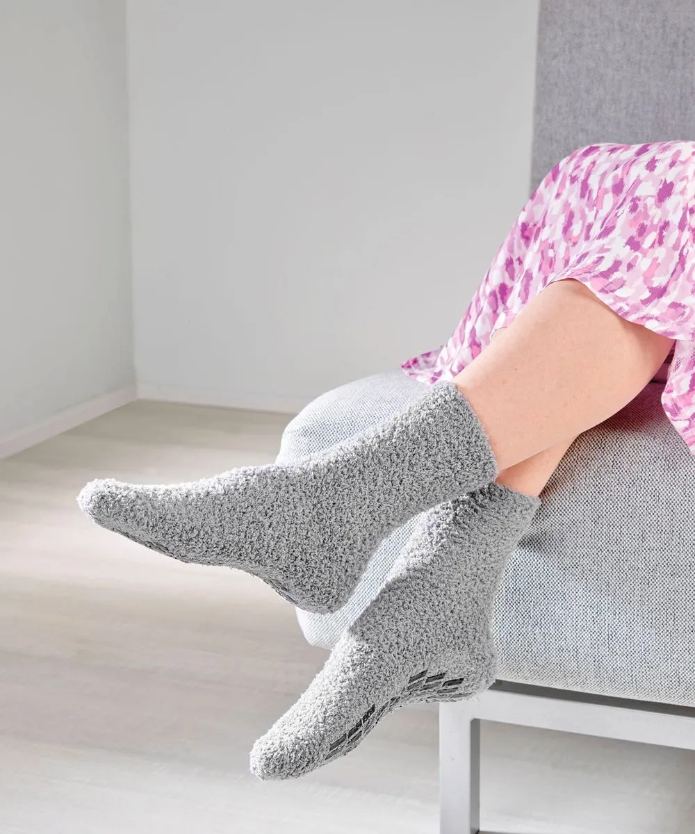Mens / Womens Non Skid Hospital Socks - 6 Pack Slipper Socks