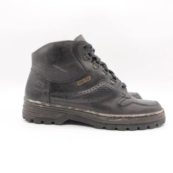 Mephisto Gore-Tex Boots Men's Size 8 Black Leather Waterproof Shoes