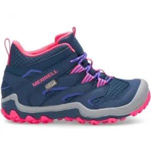 Merrell Chameleon 7 Mid Waterproof Hiking Boots - Kids' 5M blue pink