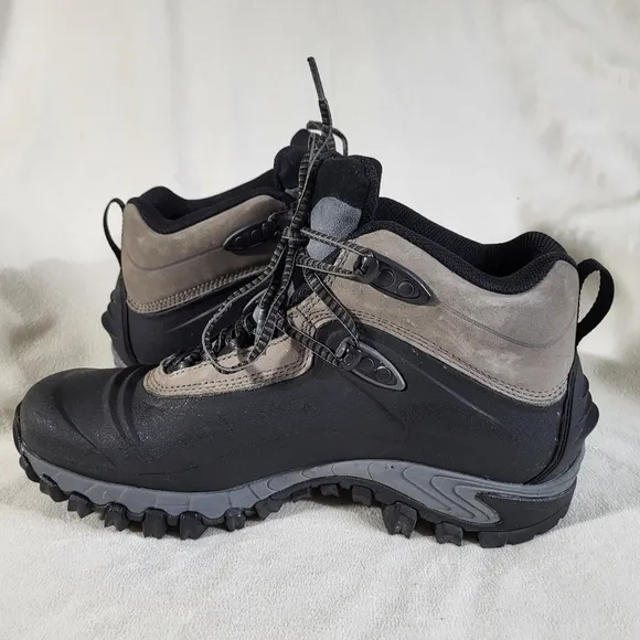 Merrell Continuum 200 Gram Black Mens Leather Hiking Backpacking Boots Size 10