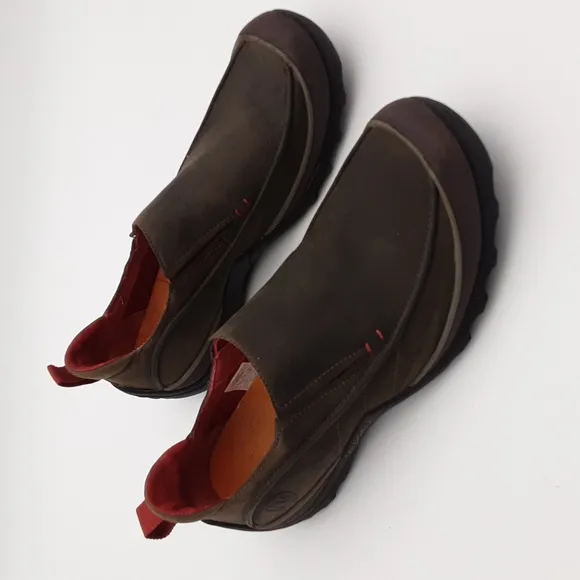 Merrell Kaolin Cocoa Brown Leather Slip on Shoes mens 12 air cushion kiking
