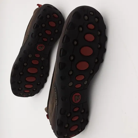 Merrell Kaolin Cocoa Brown Leather Slip on Shoes mens 12 air cushion kiking
