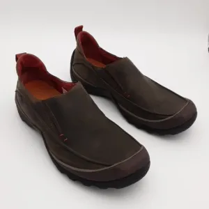 Merrell Kaolin Cocoa Brown Leather Slip on Shoes mens 12 air cushion kiking