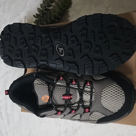 Merrell MOAB Kids' Gray and Black Hiking Boots