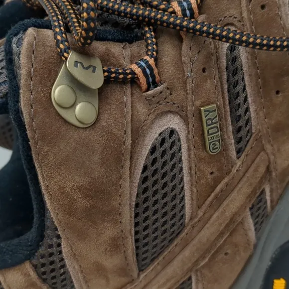 Merrell Moab Mid Top Waterproof Hiking Boots with Vibram Sole Sz 10W J06051W
