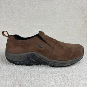 Merrell Shoes Mens 12 Brown Jungle Moc Nubuc Waterproof Slip-On Comfort Hiking