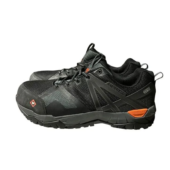 Merrell Shoes Mens 9 W Black Fullbench 2 SD Steel Toe Safety Work J17745 Wide