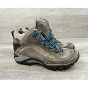 Merrell Siren J21492 Women's 6.5 Gray Suede Leather Waterproof Mid Hiking Boot