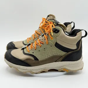 Merrell Speed Solo Mid Waterproof Hiking Boots Size 9.0 Mens Clay Olive NEW