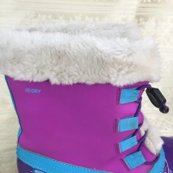 Merrell Spruzzi Waterproof Boot (Little Kid/Big Kid) Purple/Blue 4 US Big Kid