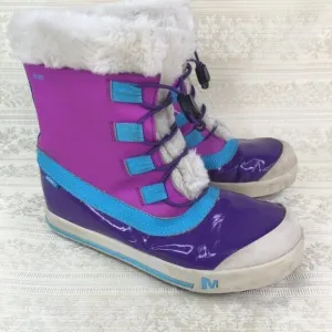 Merrell Spruzzi Waterproof Boot (Little Kid/Big Kid) Purple/Blue 4 US Big Kid