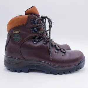 Merrell Summit Dark Brown Leather Hiking Boots Goretex Vibram Womens Size 7.5