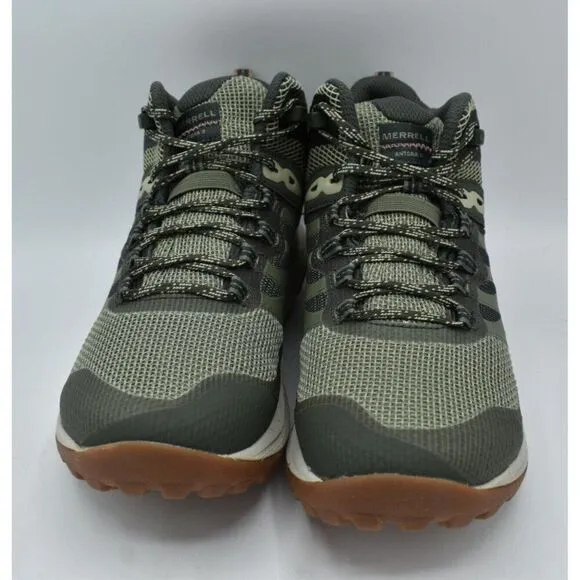 Merrell Women Size 8.5 Antora 3 Mid Lichen Waterproof Hiking Trail Running Shoes