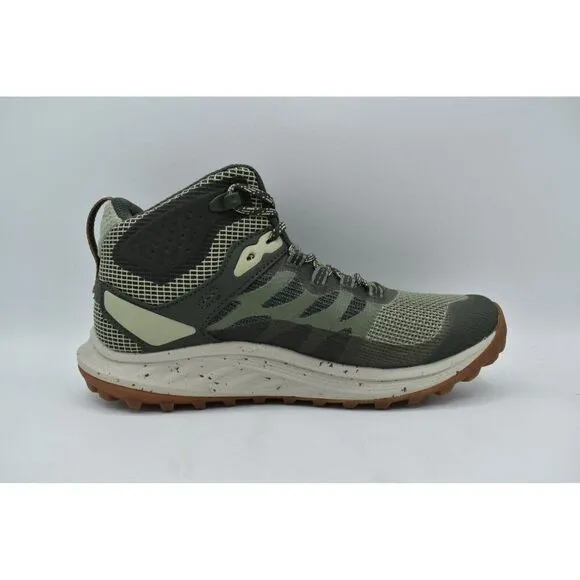 Merrell Women Size 8.5 Antora 3 Mid Lichen Waterproof Hiking Trail Running Shoes