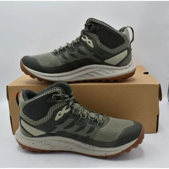 Merrell Women Size 8.5 Antora 3 Mid Lichen Waterproof Hiking Trail Running Shoes