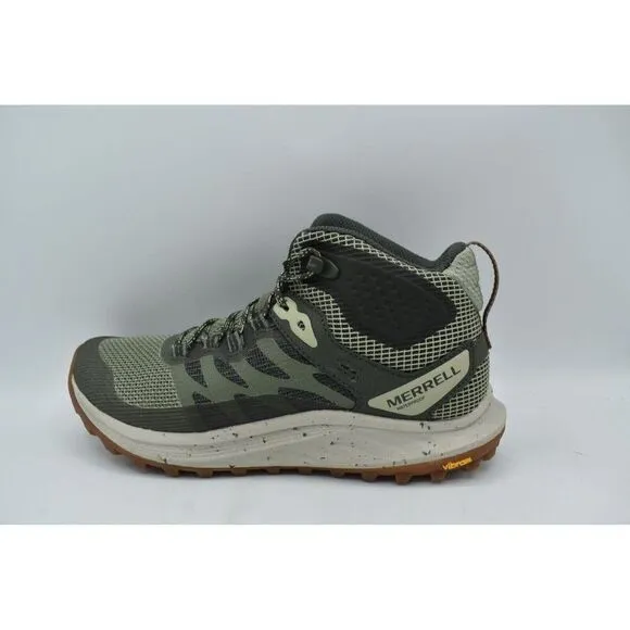 Merrell Women Size 8.5 Antora 3 Mid Lichen Waterproof Hiking Trail Running Shoes