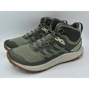 Merrell Women Size 8.5 Antora 3 Mid Lichen Waterproof Hiking Trail Running Shoes