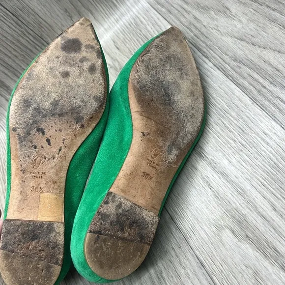 M.Gemi Green Pointed Flats