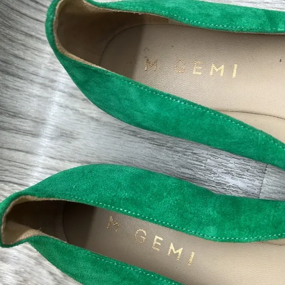 M.Gemi Green Pointed Flats