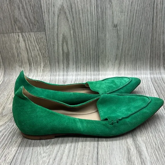 M.Gemi Green Pointed Flats