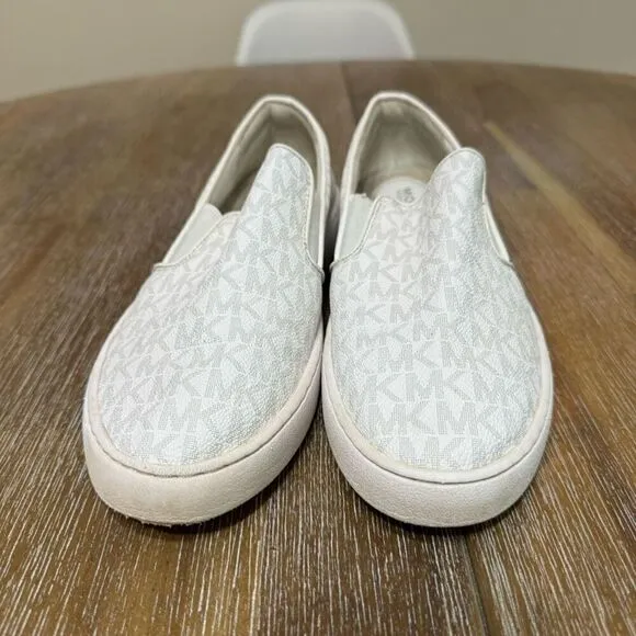 Michael Kors Keaton Slip On Sneakers White Sz 8.5