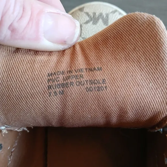 Michael Kors Women's Tan Slip-On Sneakers Size 7.5 No Shoe Strings