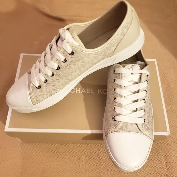 Michael Kors MK City Leather Canvas Sneakers NWT