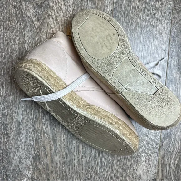 MIISTA London Pink Leather Braided Sneakers 37