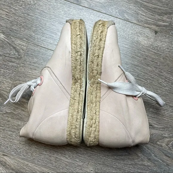 MIISTA London Pink Leather Braided Sneakers 37