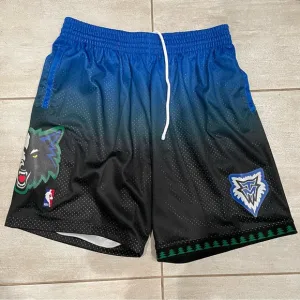 MITCHELL &amp; NESS NBA FADEAWAY SWINGMAN SHORTS MINNESOTA TIMBERWOLVES SZ X-LARGE
