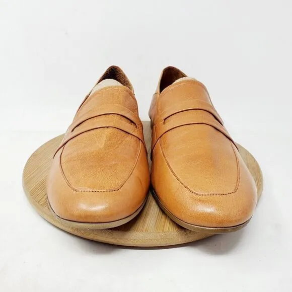 Miz Mooz Shoes Womens 42 Iggy Brown Leather Loafer Flats