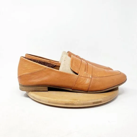 Miz Mooz Shoes Womens 42 Iggy Brown Leather Loafer Flats