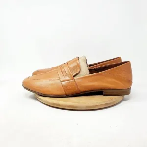 Miz Mooz Shoes Womens 42 Iggy Brown Leather Loafer Flats