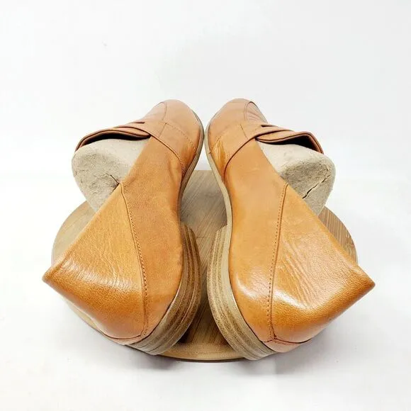 Miz Mooz Shoes Womens 42 Iggy Brown Leather Loafer Flats