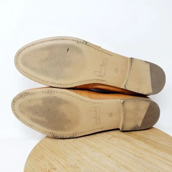 Miz Mooz Shoes Womens 42 Iggy Brown Leather Loafer Flats