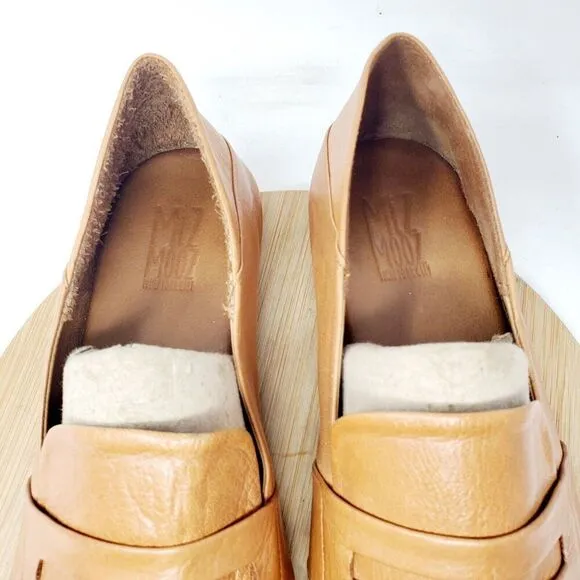 Miz Mooz Shoes Womens 42 Iggy Brown Leather Loafer Flats