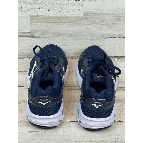 Mizuno Mens Wave Unite 2 Running Shoe Navy &amp; White US SIZE 6.5 NWOB