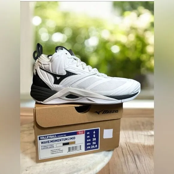 Mizuno Wave Momentum 2 430294.0090 Women's US 6 EU 38 Volleyball Shoes TF2800