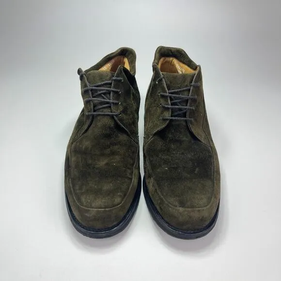Moreschi Russell Bromley Olive Green Suede Ankle Casual Boots Shoes Mens Size 10