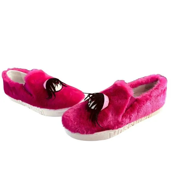 Moschino soft M sneakers faux fur size 37 US 7 twee slip-on made in Italy