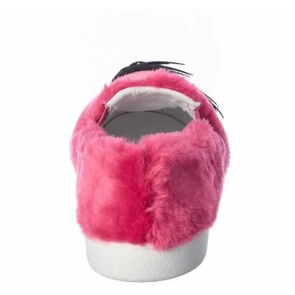 Moschino soft M sneakers faux fur size 37 US 7 twee slip-on made in Italy