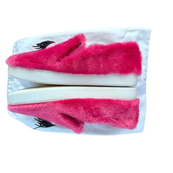 Moschino soft M sneakers faux fur size 37 US 7 twee slip-on made in Italy