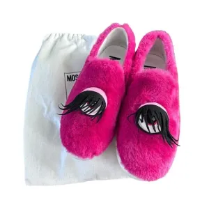 Moschino soft M sneakers faux fur size 37 US 7 twee slip-on made in Italy