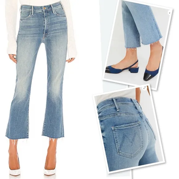 MOTHER The Hustler Ankle Fray In Shaken, Not Stirred  Wash Size 25