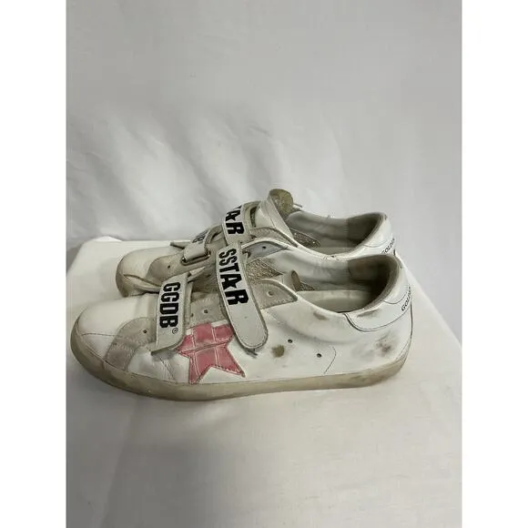 Mytheresa Golden Goose White Exclusive Old School Leather Sneakers Size 8